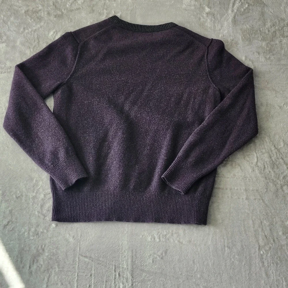 Banana Republic Men's Crewneck Italian Yarn by Filpucci‎ Purple Gray Size Medium
